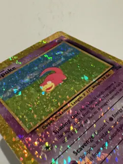 SLOWPOKE 55/62 POKEMON Prism Holo Golden Sticker Card - Image 3