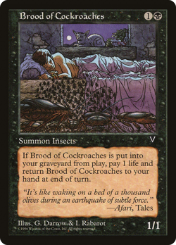 Brood of Cockroaches (MP) Visions VIS Magic MTG - Image 1
