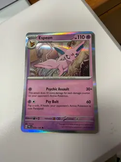 2025 POKEMON PRE EN-PRISMATIC EVOLUTIONS #033 ESPEON MASTER BALL REV HOLO PSA 10 - Image 1