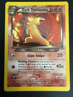 Dark Typhlosion 10/105 2000 Neo Destiny 2000 Holo Rare WOTC Pokemon Card TCG - Image 1