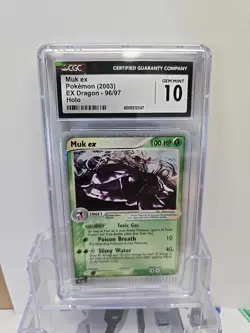 CGC 10 GEM MINT Muk ex 2003 EX Dragon 96/97 Holo Pokemon Card - Image 1