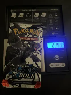Heavy 22.43g Pokemon TCG SV 10.5 Black Bolt Booster Pack Sealed! - Image 1