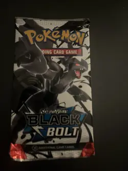 Heavy 22.43g Pokemon TCG SV 10.5 Black Bolt Booster Pack Sealed! - Image 2