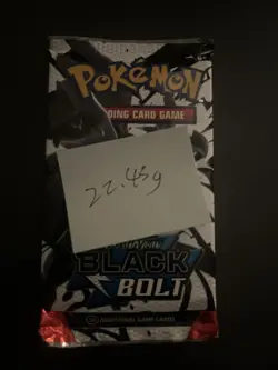 Heavy 22.43g Pokemon TCG SV 10.5 Black Bolt Booster Pack Sealed! - Image 3