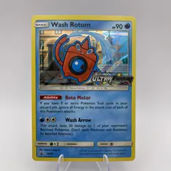 Wash Rotom SM94 S&M Ultra Prism Prerelease Holo Promo Stamped Pokemon - NM - Image 1