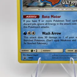 Wash Rotom SM94 S&M Ultra Prism Prerelease Holo Promo Stamped Pokemon - NM - Image 5