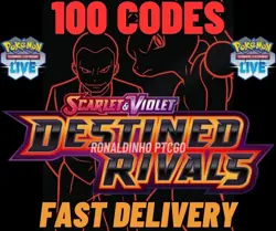 100x Destined Rivals Codes Booster Pokemon TCG LIVE - PTCGL - SENT FAST - Image 1