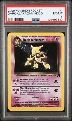 Dark Alakazam - Team Rocket 1/82 - PSA 6 EX-MT - WOTC Vintage Pokemon Card - Image 1