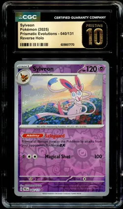CGC 10 PRISTINE Sylveon 040/131 REVERSE HOLO Pokemon Card 170 - Image 2