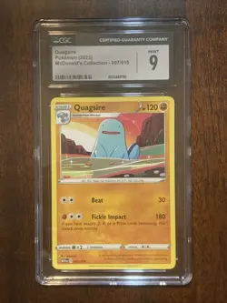 Pokemon TCG Quagsire Card 007/015 McDonald's Promos 2024 Regular EN Cgc 9 /M24EN - Image 1