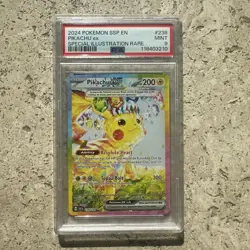 Pokemon TCG Pikachu EX Special Illustration Card 238/191 PSA 9 Rare - Image 1