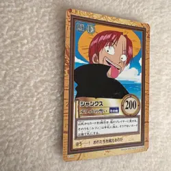 Shanks C123 Hyper Battle Carddass 2000 One Piece Japanese Trading Card NM - Image 4