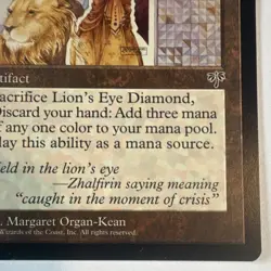 Magic: The Gathering Lion's Eye Diamond Mirage Rare Artifact - Image 4