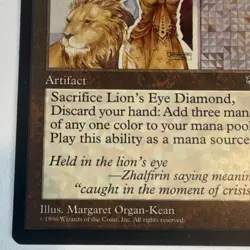 Magic: The Gathering Lion's Eye Diamond Mirage Rare Artifact - Image 5
