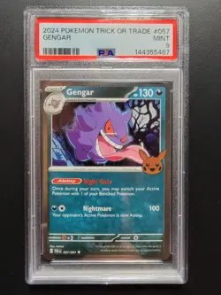 2024 POKEMON TCG TRICK OR TRADE #057 GENGAR PSA 9 Mint Graded - Image 1