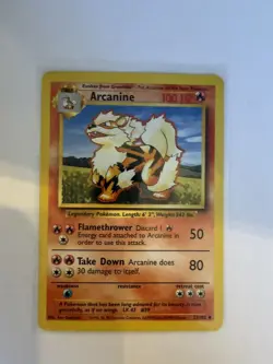 Pokemon TCG Arcanine Base Set 23/102 Regular Unlimited Uncommon - Image 1
