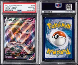 Pokemon Mew VMAX #114 Full Art- 2021 SWORD & SHIELD FUSION STRIKE PSA 10 #114 - Image 3