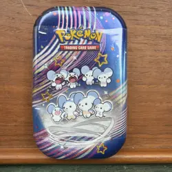 Pokemon TCG - Paldean Fates Mini Tin - Maushold - NEW Factory Sealed Dent In Lid - Image 1