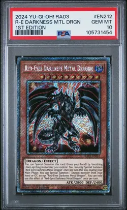 2024 1ST ED #EN212 RED-EYES DARKNESS METAL DRAGON PSA 10 - Image 1