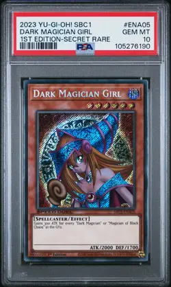 2023 YU-GI-OH! SBC1-SPEED DUEL STREETS OF BATTLE CITY DARK MAGICIAN GIRL PSA 10 - Image 1