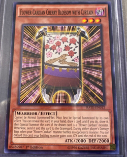 Yugioh! Flower Cardian Cherry Blossom with Curtain - RATE-EN012 - Common - 1st E - Image 1