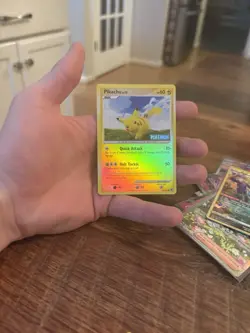 Pikachu 70/100 Reverse Holo Platinum Stamped Pokemon Cards LP Burger King Promo - Image 1