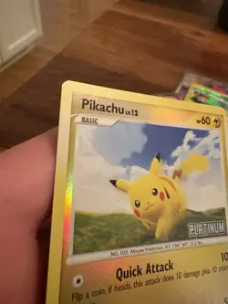 Pikachu 70/100 Reverse Holo Platinum Stamped Pokemon Cards LP Burger King Promo - Image 2