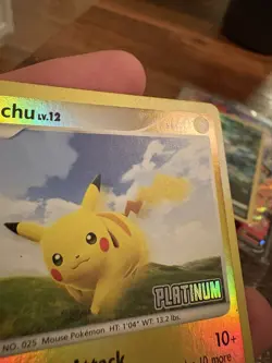 Pikachu 70/100 Reverse Holo Platinum Stamped Pokemon Cards LP Burger King Promo - Image 4