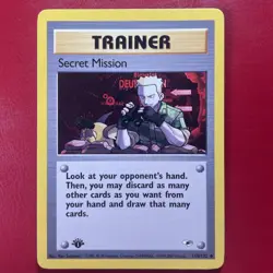 Secret Mission 118/132 Gym Heroes Regular First Edition Pokemon Card - Image 1