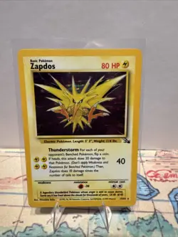 Pokemon Zapdos Trading Card 80 HP Thunderstorm Holo - Image 1
