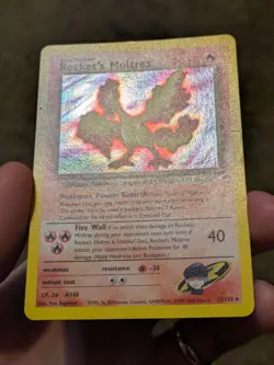 Pokemon TCG Rockets Moltres Holo Rare Card 12/132 Gym Heroes - Image 3