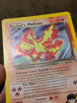 Pokemon TCG Rockets Moltres Holo Rare Card 12/132 Gym Heroes - Image 4