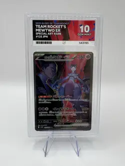 Pokemon Card Team Rocket’s Mewtwo 125/098 Japanese Graded Ace 10 Slab - Image 1