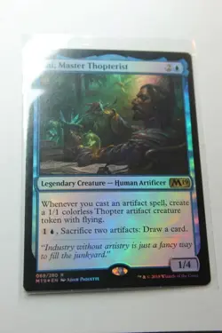 MTG Sai Master Thopterist x1-Foil -Core Set 2019-Lightly Played - Image 1