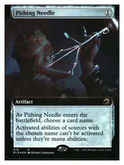 Pithing Needle (borderless) (foil) innistrad: midnight hunt MTG - NM+ - Image 1