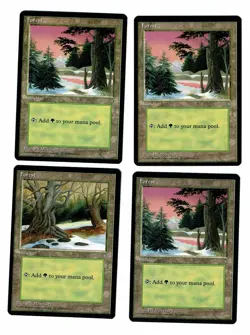 MTG Magic the Gathering 4x (NM) Forest Lands Ice Age Wizards of the Coast - Image 1