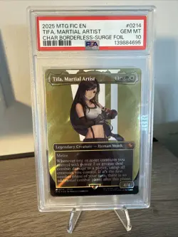 PSA 10 Magic the Gathering Tifa, Martial Artist Surge Foil #214 Final Fantasy - Image 1