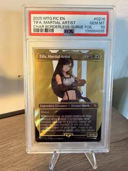 PSA 10 Magic the Gathering Tifa, Martial Artist Surge Foil #214 Final Fantasy - Image 2