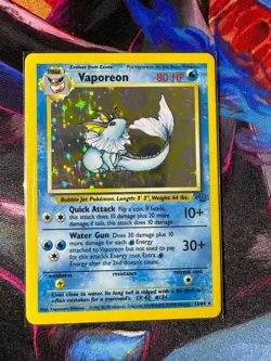 Vaporeon 12/64 Jungle Unlimited Rare Holo Pokemon TCG LP - Image 1