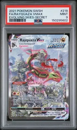 Pokemon Rayquaza VMAX 218/203 Evolving Skies Alternate Art Secret Rare Holo PSA… - Image 1