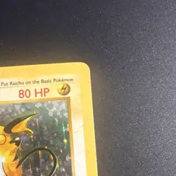 Pokemon TCG Raichu shadowless 1st Edition Holo Rare Base Set 14/102 1999 80 HP - Image 4