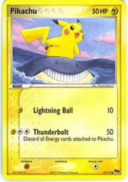 1x Pikachu - 12/17 - Common Lightly Played Pokemon POP Series - Image 1