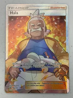 Pokemon TCG Hala 143/145 Full Art SM Guardians Rising Holo LP - Image 1