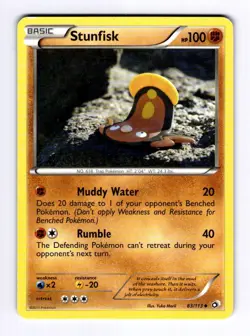 Stunfisk Legendary Treasures #83 (2013) Uncommon LP Pokemon - Image 1