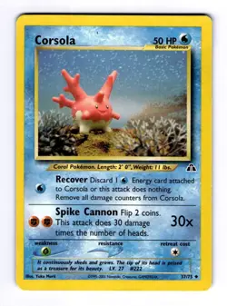 Corsola Neo Discovery #37 (2001) Uncommon LP Pokemon - Image 1