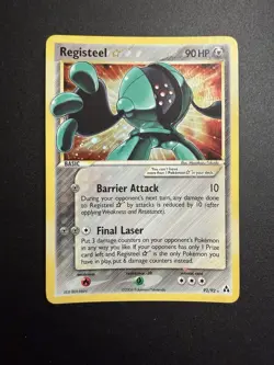 Pokemon Registeel Gold Star 92/92 EX Legend Maker Holo Ultra Rare 2006 - Image 1