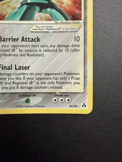 Pokemon Registeel Gold Star 92/92 EX Legend Maker Holo Ultra Rare 2006 - Image 4