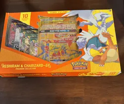 Pokemon TCG Reshiram & Charizard-GX Sealed Premium Collection Box - Image 1