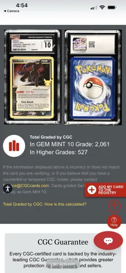 Pokemon Umbreon Star 17/17 Celebrations Classic Collection Holo CGC Gem Mint 10 - Image 1