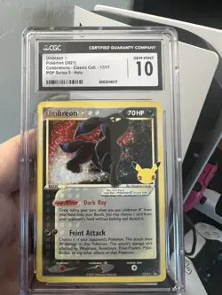 Pokemon Umbreon Star 17/17 Celebrations Classic Collection Holo CGC Gem Mint 10 - Image 2